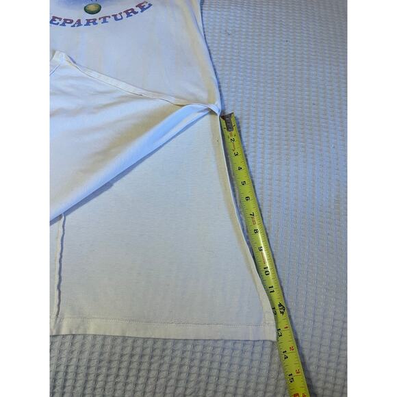 Journey Departure Tour Cotton Roll Short Sleeve Graphic Midi Tee Shirt Dress Med - Picture 4 of 11